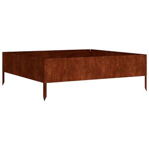 vidaXL Auk&scaron;tas sodo lovelis, 100x100x33,5cm, Corten plienas