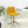 vidaXL Pasukama valgomojo kėdė, garstyčių geltona, aksomas (333903)