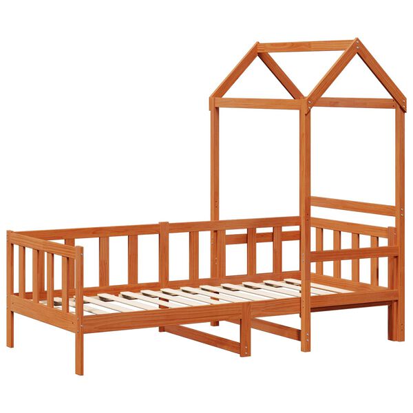 vidaXL Dieninė lova 2 pcs Va&scaron;ko ruda Kietos pu&scaron;ies mediena