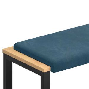 vidaXL Suoliuko pagalvė Aksomas Mėlyna Gylis 35 cm