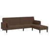 vidaXL Dvivietė sofa-lova su pagalvėmis ir pakoja, ruda, audinys