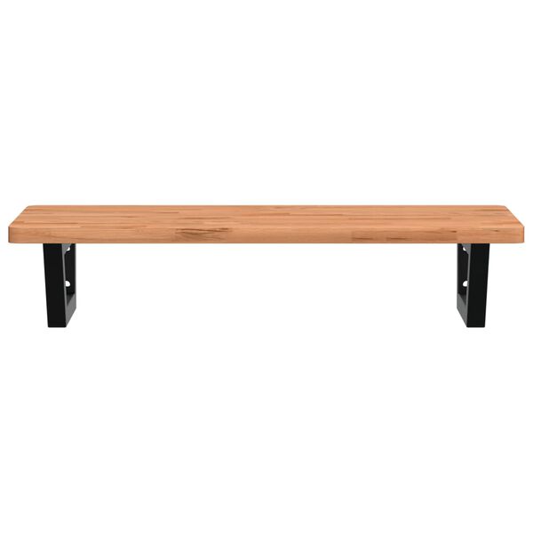 vidaXL Lentyna praustuvui, plienas ir bukmedžio medienos masyvas