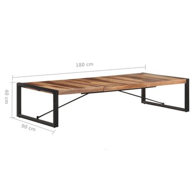 vidaXL Kavos staliukas, 180x90x40cm, mediena su dalbergijos apdaila