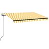 vidaXL I&scaron;traukiama markizė Geltona ir balta 350 x 250 cm Poliesteris