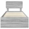vidaXL Lovos rėmas Pilkas Sonoma 100 x 200 cm Kietos pu&scaron;ies mediena