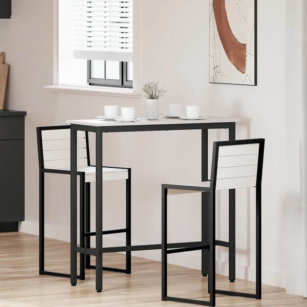 vidaXL staliuku Balta 100 x 40 x 101 cm Inžinerinė mediena ir plienas