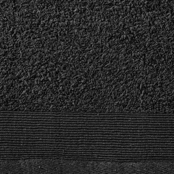 vidaXL Vonios rankšluosčiai, 5vnt., juodi, 100x150cm, medvilnė