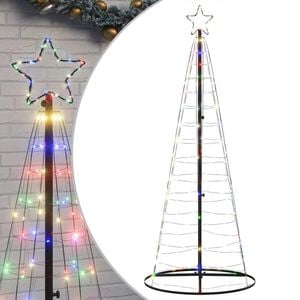 vidaXL LED Kalėdų eglutė 200 LED Spalvingi 180 cm