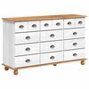 vidaXL Komoda ASKIM Balta 79 x 40 x 133,5 cm Kietos pu&scaron;ies mediena
