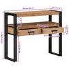 vidaXL Konsolinis stalas Ruda 90 x 33 x 75 cm Kietos akacijos mediena