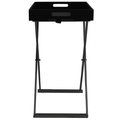 vidaXL Sulankstomas staliukas, juodos spalvos, 48x34x61cm, MDF