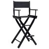 vidaXL Sulankstoma režisieriaus kėdė, juodos spalvos, oksfordo audinys