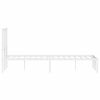 vidaXL Metalinis lovos rėmas su galvūgaliu, baltos spalvos, 120x190cm