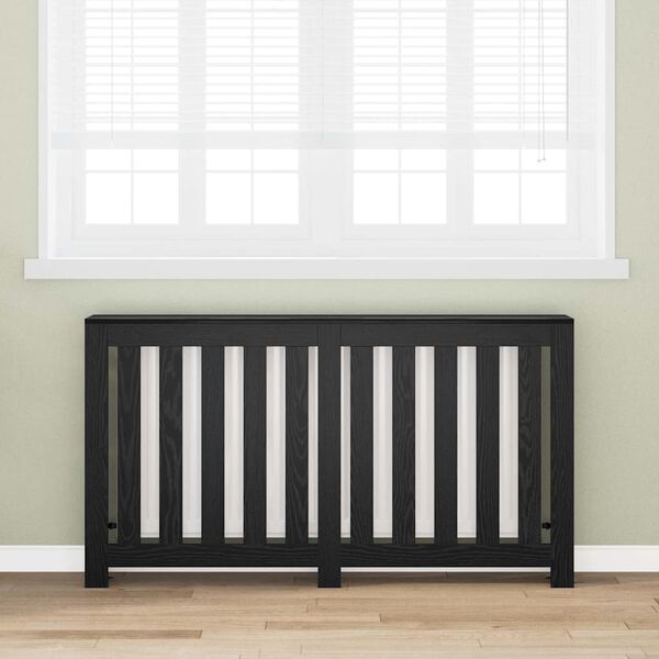 vidaXL Radiatoriaus dangtis Juodas ąžuolas 149 x 20 x 82 cm