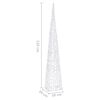 vidaXL Akrilinė LED dekoracija kūgis, šaltos baltos spalvos, 120cm
