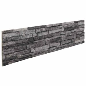 vidaXL Sienų plok&scaron;tės 10 vnt. 100 x 25 cm Antracitas EPS putos