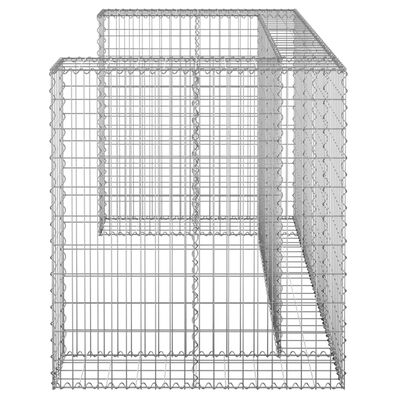 vidaXL Gabiono siena konteineriams, 180x100x110cm, plienas