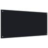 vidaXL Virtuvės sienelė, juodos spalvos, 120x60cm, grūdintas stiklas