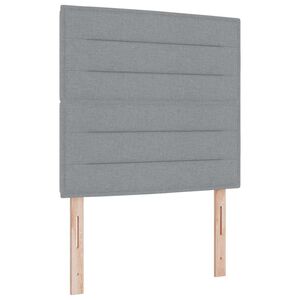 vidaXL LED Čiužinio Lova &Scaron;viesiai pilka 100 x 200 cm audinys