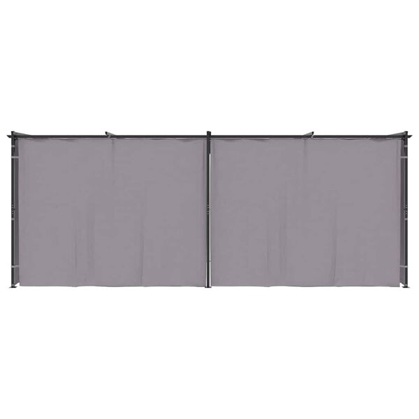 vidaXL Pavėsinė su užuolaidomis, antracito spalvos, 3x6m, plienas