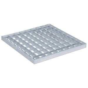vidaXL Grotelės Sidabrinė 30 x 30 x 2 cm Kar&scaron;tojo cinkavimo plienas