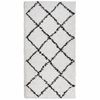vidaXL Shaggy kilimas PAMPLONA, kreminis ir juodas, 80x150cm