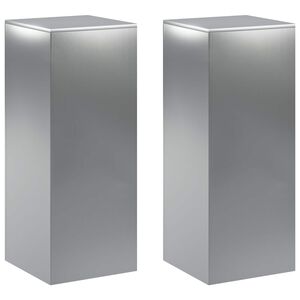 vidaXL Augalų stovas 2 pcs Sidabrinė 40 x 40 x 100 cm