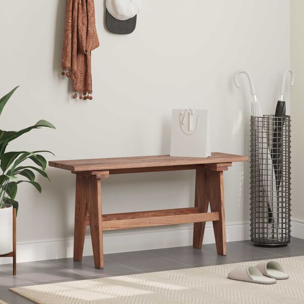 vidaXL suoliukas Natūrali 100 x 30 x 50 cm Perdirbtos medienos masyvas