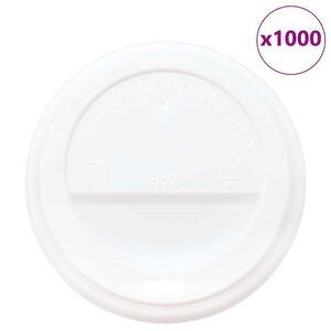 vidaXL Popieriniai kavos puodelių dangteliai, &Oslash;80mm, 8oz, 1000vnt.