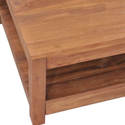 vidaXL Kavos staliukas, 68x67x35cm, tikmedžio medienos masyvas