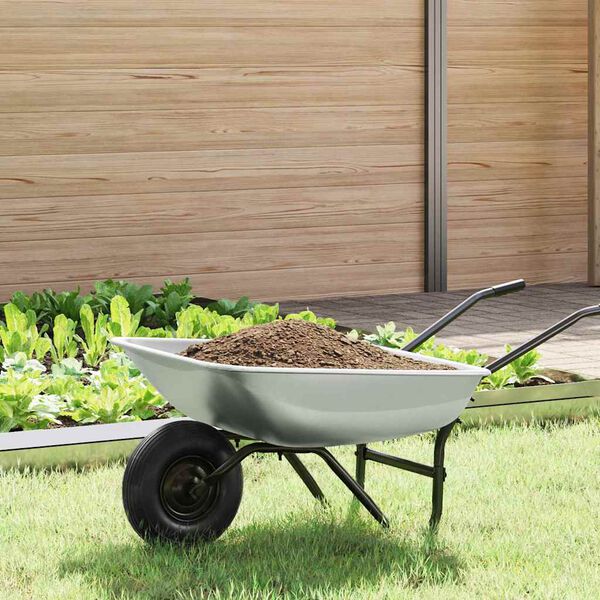 vidaXL Vežimėlio padėklo pakeitimas Sidabro 80 x 60 x 25 cm Plienas