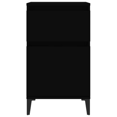 vidaXL Naktinės spintelės, 2vnt., juodos spalvos, 40x35x70cm