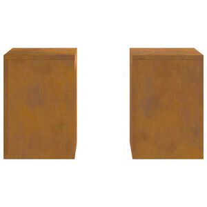 vidaXL Augalų stovas 2 pcs Rūdijanti 24 x 24 x 35 cm
