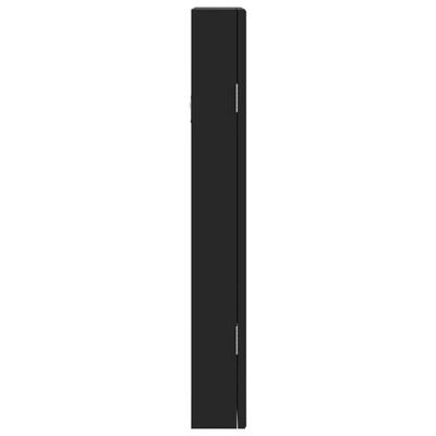 vidaXL Veidrodinė papuošalų spintelė su LED apšvietimu, juodos spalvos