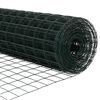 vidaXL Tvora su stulpais Žalia 0,6 x 10 m Plienas ir PVC