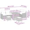 vidaXL Sodo Sofų Rinkinys 9 pcs Pilka poliratanas
