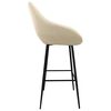 vidaXL Baro taburetės, 2vnt., kreminės spalvos, aksomas
