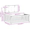 vidaXL Lauko galinė sofa su pagalve Natūrali 115 x 83 x 73 cm