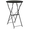 vidaXL Bistro stalas Antracitas &Oslash; 50 x 71 cm Miltelinis plienas
