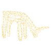 vidaXL Kalėdinė dekoracija elnias, &scaron;iltas baltas, 73x31x45cm