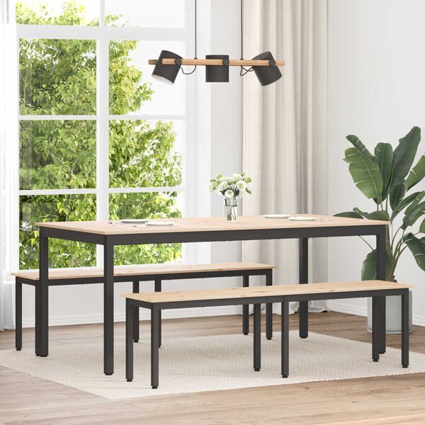 vidaXL suoliukas Natūrali 160 x 35 x 45 cm Kietos pu&scaron;ies mediena