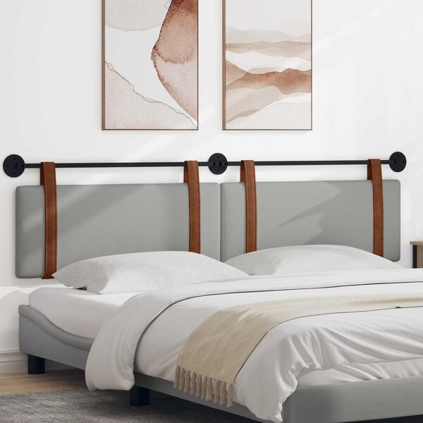 vidaXL Kabantysis galvūgalis Debesų pilka 210 x 55 x 5 cm Antikinis PU