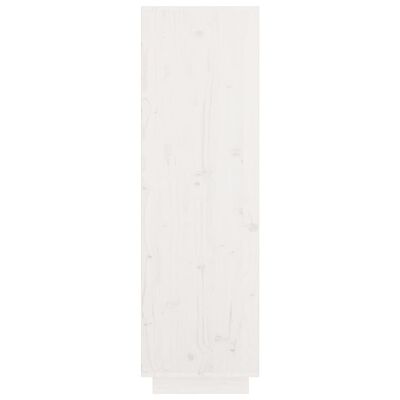 vidaXL Komoda, baltos spalvos, 74x35x117cm, pušies medienos masyvas