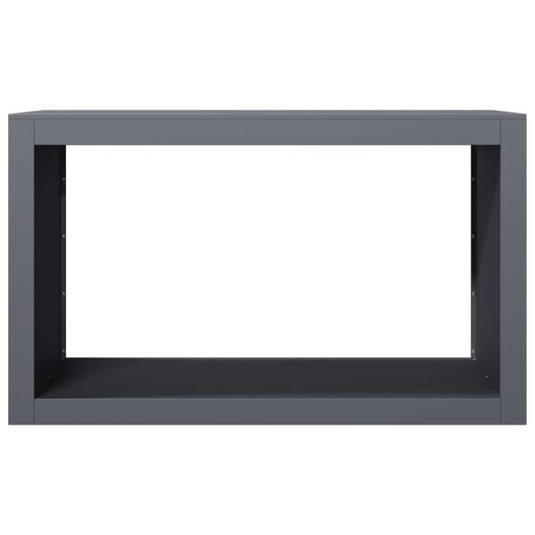 vidaXL Stovas malkoms, antracito spalvos, 100x40x60cm, plienas