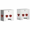 vidaXL Vi&scaron;tų lesykla 2 pcs Sidabro 40,5 x 25 x 38 cm Cinkuota plienas