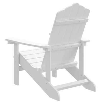 vidaXL Sodo Adirondack kėdė, baltos spalvos, HDPE