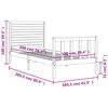 vidaXL Lovos rėmas be čiužinio, 100x200cm, pu&scaron;ies medienos masyvas