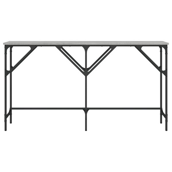 vidaXL Konsolinis staliukas, pilkas ąžuolo, 140x29x75cm, mediena