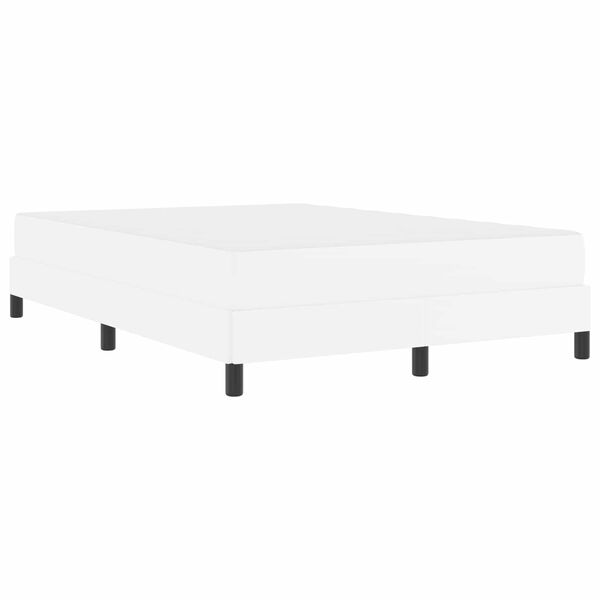 vidaXL Lovos rėmas su čiužiniu &Scaron;vari balta 140 x 190 cm audinys