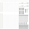 vidaXL Sodo tvora 7 pcs Balta 11,9 x 1,5 m Miltelinis plienas
